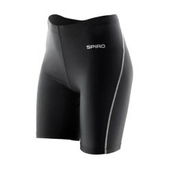 Szorty damskie Spiro Bodyfit. Czarne szorty damskie SPIRO, l, bez wzorów, z elastanu. Za 78.00 zł.