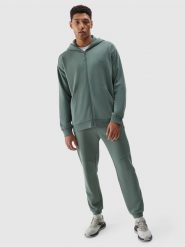 4F Spodnie dresowe joggery z bawełny organicznej męskie - khaki S. Brązowe spodnie sportowe męskie 4f, l, bez wzorów, z bawełny. W wyprzedaży za 89.99 zł.
