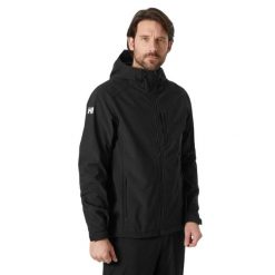 Kurtka softshell męska Helly Hansen Paramount Hooded Softshell Jkt. Czarne bluzy męskie Helly Hansen, m, bez wzorów, z softshellu, bez kaptura. Za 549.99 zł.