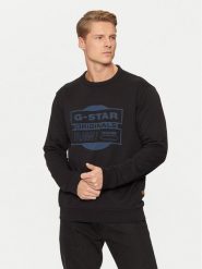 G-Star Raw Bluza Originals D25441-D797 Czarny Regular Fit. Czarne bluzy męskie G-Star Raw, m, bez wzorów, z bawełny, bez kaptura. Za 339.99 zł.