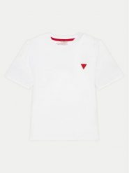Guess T-Shirt L4YI08 K8HM4 Biały Oversize. Białe t-shirty dla chłopców Guess, z aplikacjami, z bawełny, bez ramiączek. Za 59.99 zł.