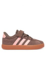 Adidas Sneakersy Vl Court 3.0 Shoes KK4559 Brązowy. Brązowe buty sportowe dziewczęce Adidas, bez wzorów, ze skóry, bez zapięcia. Za 199.99 zł.