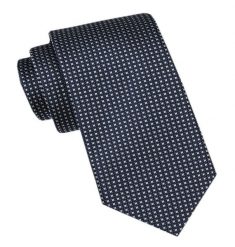 Modny Męski Krawat - Alties - Granatowy w Drobny Deseń. Niebieskie krawaty i muchy Alties, bez wzorów, z tkaniny, eleganckie. Za 49.00 zł.