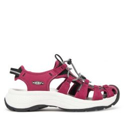 Sandały Keen. Czerwone obuwie sportowe damskie Keen, bez wzorów, trekkingowe. Za 289.99 zł.