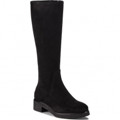 Kozaki UNISA - Darek F18 St Black. Czarne kozaki damskie marki Unisa, z materiału. W wyprzedaży za 379.00 zł.