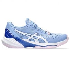 Buty siatkarskie damskie Asics Sky Elite Ff 2. Czarne obuwie sportowe damskie Asics, bez wzorów, z materiału, do siatkówki. W wyprzedaży za 619.65 zł.