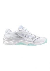 Damskie buty halowe Mizuno Thunder Blade Z Wos. Białe obuwie sportowe damskie Mizuno, bez wzorów, z materiału, do biegania. Za 329.99 zł.