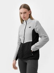4F Kurtka trekkingowa PrimaLoft® Active damska - biała S. Białe kurtki damskie 4f, s, bez wzorów, z dzianiny, bez kaptura. W wyprzedaży za 99.99 zł.