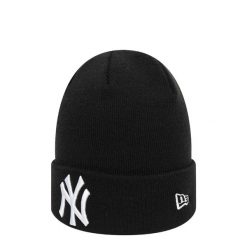 Czarna Czapka Z Daszkiem New Era Mlb Essential Ny Yankees Dorosłych. Białe czapki i kapelusze męskie New Era, na zimę, bez wzorów, sportowe. Za 139.99 zł.