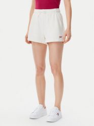 Tommy Jeans Szorty sportowe Script DW0DW20353 Écru Regular Fit. Szorty sportowe damskie Tommy Jeans, m, bez wzorów, z bawełny, sportowe. Za 179.99 zł.