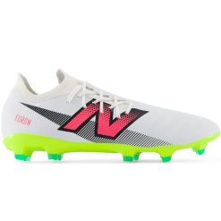 Korki męskie New Balance FURON DESTROY FG V7+ SF2FH75 - białe. Białe buty sportowe męskie New Balance, z nylonu, bez zapięcia, do piłki nożnej. Za 269.99 zł.