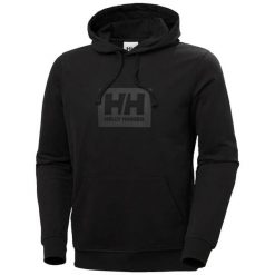 Bluza z kapturem Helly Hansen box. Czarne bluzy męskie Helly Hansen, s, bez wzorów, z bawełny, z kapturem. Za 294.50 zł.