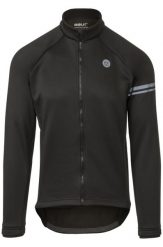 Męska kurtka rowerowa zimowa Essential softshell czarna. Czarne kurtki męskie AGU, na zimę, m, bez wzorów, z materiału, z kapturem. Za 434.25 zł.