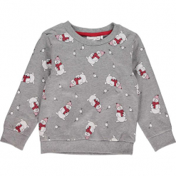 Bluza "Rein" w kolorze szarym. Szare bluzy dla dziewczynek Name it Kids, z bawełny. W wyprzedaży za 35.95 zł.