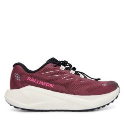 Buty do biegania Salomon. Czerwone obuwie sportowe damskie Salomon, bez wzorów, do biegania. Za 599.99 zł.