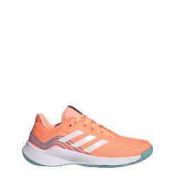 Buty do siatkówki damskie Adidas Novaflight Volleyball Shoes. Białe obuwie sportowe damskie Adidas, bez wzorów, z materiału, do siatkówki. Za 446.90 zł.