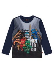 LEGO Bluzka 11010948 Granatowy Regular Fit. Niebieskie t-shirty dla chłopców LEGO, bez wzorów, z syntetyku, bez ramiączek. Za 99.99 zł.