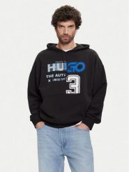 HUGO Bluza Nesidi 50544196 Czarny Loose Fit. Czarne bluzy męskie Hugo, m, bez wzorów, z bawełny, bez kaptura. Za 399.99 zł.