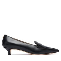 Czółenka LAUREN RALPH LAUREN. Czarne czółenka damskie Lauren Ralph Lauren, bez wzorów, bez obcasa, bez zapięcia. Za 859.99 zł.
