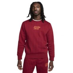 Mężczyzna>bluza Nike. Czerwone bluzy męskie Nike, m, bez wzorów, bez kaptura. Za 293.99 zł.