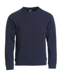 Clique Classic Roundneck blu ciemny – unisex bluza z ukrytą kieszenią na zamek. Niebieskie bluzy męskie CLIQUE, s, bez wzorów, z bawełny, bez kaptura. Za 190.50 zł.