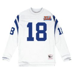 Koszulka NFL Indianapolis Colts Peyton Manning. Białe bluzy męskie Mitchell & Ness, m, bez wzorów, bez kaptura. W wyprzedaży za 323.00 zł.