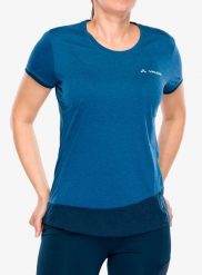 Koszulka szybkoschnąca damska Vaude Sveit Shirt. Niebieskie t-shirty damskie Vaude, s, bez wzorów, z materiału, klasyczne, bez kołnierzyka. Za 195.60 zł.