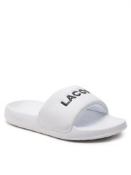 Lacoste Klapki Serve Slide 1.0 747CFA0032 Biały. Białe klapki damskie Lacoste, bez wzorów, z syntetyku, bez obcasa. Za 149.99 zł.
