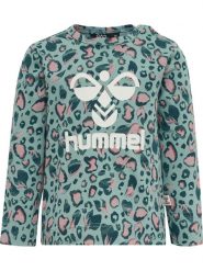 Koszulka z długim rękawem dla dziewczynki Hummel Sonja. Niebieskie t-shirty i topy dla dziewczynek Hummel, bez wzorów, z bawełny, bez ramiączek. Za 121.50 zł.
