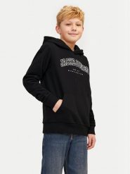 Jack & Jones Junior Bluza Caleb 12259564 Czarny Relaxed Fit. Czarne bluzy dla chłopców Jack & Jones Junior, bez wzorów, z bawełny, bez ramiączek, bez kaptura. Za 89.99 zł.
