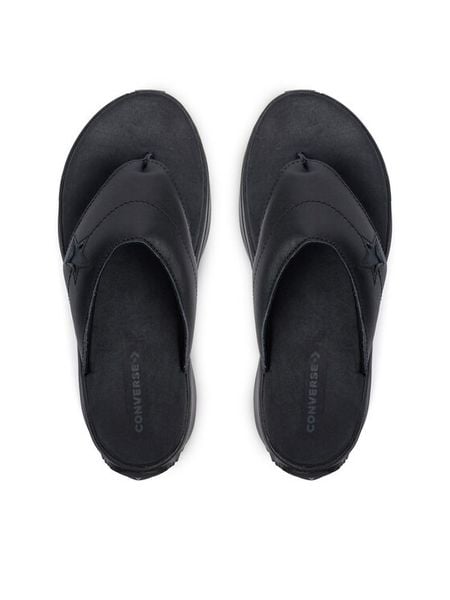 Converse Japonki A20650C Czarny. Czarne klapki damskie Converse, bez wzorów, z materiału, bez obcasa. Za 399.99 zł.