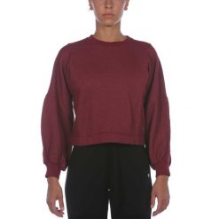 Bluza Z Balonowymi Rękawami Deha Czerwona Damskie. Czerwone bluzy sportowe damskie Deha, l, bez wzorów, z bawełny, bez kaptura, na fitness i siłownię. Za 266.99 zł.