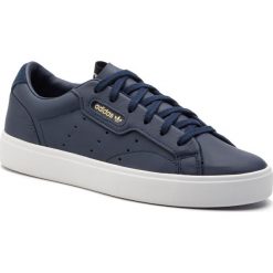 Buty adidas - Sleek W EE8278 Conavy/Conavy/Crywht. Niebieskie obuwie sportowe damskie Adidas, bez wzorów, z materiału, Adidas Advantage. W wyprzedaży za 259.00 zł.