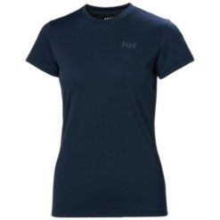 Koszulka damska Helly Hansen HH Lifa Active Solen. Niebieskie koszulki sportowe damskie Helly Hansen, bez wzorów, z tkaniny, bez kołnierzyka, bez ramiączek, trekkingowe. Za 256.00 zł.