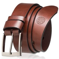 Skórzany pasek BETLEWSKI LIC40-0 brązowy 105. Brązowe paski damskie Betlewski, bez wzorów, ze skóry. Za 109.99 zł.