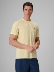 T-shirt bawełniany męski 4F 4FRSS26TTSHM4293. Czarne t-shirty męskie 4f, l, bez wzorów, z bawełny, klasyczne, bez kołnierzyka. Za 45.99 zł.