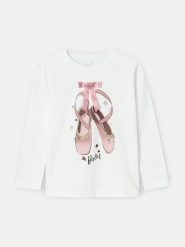 NAME IT Bluzka 13235991 Biały Regular Fit. Białe t-shirty i topy dla dziewczynek Name it, bez wzorów, z bawełny, bez ramiączek. Za 39.99 zł.