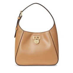Torebka LAUREN RALPH LAUREN. Brązowe torebki do ręki damskie Lauren Ralph Lauren, bez wzorów, klasyczne, bez dodatków. Za 859.99 zł.