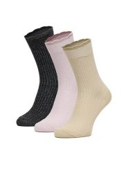 Nine West Skarpety długie CEO_AS_NW_07_W_AW25 (3 PACK) mix Różowy. Czerwone skarpety damskie Nine West, bez wzorów, z bawełny. Za 39.99 zł.