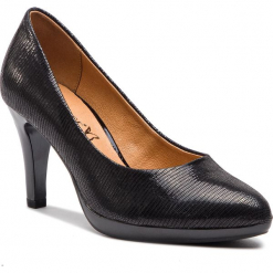 Półbuty CAPRICE - 9-22421-21 Black Reptile 010. Czarne półbuty damskie Caprice, ze skóry. Za 269.90 zł.