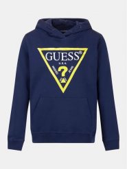 Guess Bluza L92Q09 KAUG0 Granatowy Regular Fit. Niebieskie bluzy dla chłopców Guess, z aplikacjami, z bawełny, bez ramiączek, bez kaptura. Za 129.99 zł.