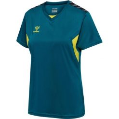 Damski jersey Hummel Authentic Pl. Zielone koszulki sportowe damskie Hummel, bez wzorów, z jersey, sportowe, bez kołnierzyka. Za 188.00 zł.