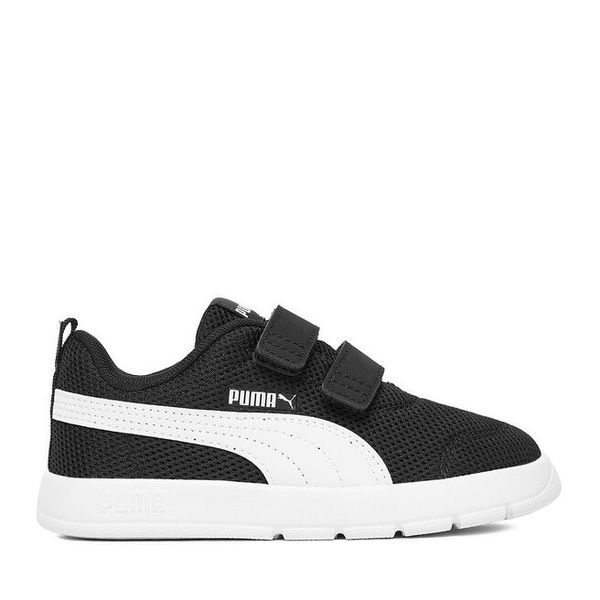 Sneakersy Puma. Czarne trampki i tenisówki chłopięce Puma, bez wzorów, z meshu, bez zapięcia. Za 139.99 zł.