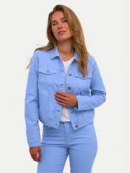 Kaffe Kurtka jeansowa Zelina 10506287 Błękitny Regular Fit. Niebieskie kurtki damskie Kaffe, bez wzorów, z bawełny, bez kaptura. Za 469.99 zł.