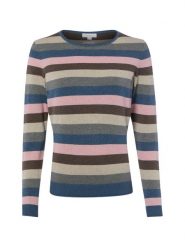 Brookshire bluzka z dzianiny Kobiety Bawełna wielokolorowy, XXL. Bluzki damskie brookshire, xxl, bez wzorów, z bawełny, bez kołnierzyka, bez ramiączek. Za 199.95 zł.