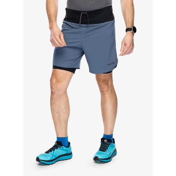 Spodenki do biegania męskie Inov-8 Trailfly Ultra 7 2in1 Short. Niebieskie krótkie spodenki sportowe męskie Inov-8, m, bez wzorów, do biegania. Za 309.99 zł.