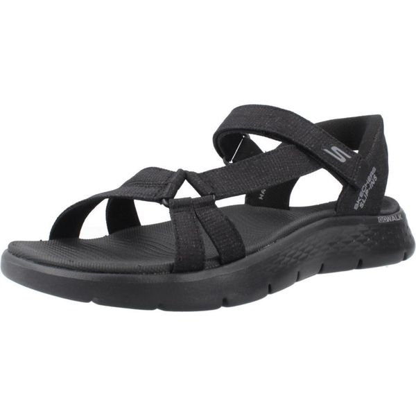 Sandały SKECHERS SLIP-INS GO WALK FLEX Czarny. Czerwone sandały damskie Skechers, bez wzorów, z materiału, bez obcasa, bez zapięcia. Za 259.99 zł.