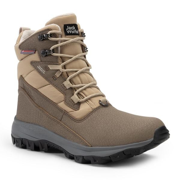 Buty trekkingowe damskie Jack Wolfskin Everquest Pro Texapore High. Brązowe obuwie sportowe damskie Jack Wolfskin, bez wzorów, z materiału, trekkingowe. Za 619.99 zł.