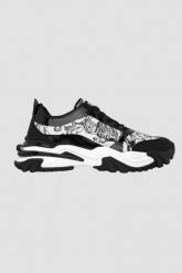 VERSACE JEANS COUTURE Czarno-białe sneakersy męskie Fondo New Trail Trek Dis. 10, Rozmiar 42. Białe buty sportowe męskie Versace Jeans Couture, z jeansu, bez zapięcia. W wyprzedaży za 1,059.99 zł.
