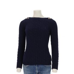 Second life - Lauren Ralph Lauren sweter damski - Jak nowy. Niebieskie swetry damskie Ralph Lauren, l, bez wzorów, z materiału, eleganckie, bez kołnierzyka, bez ramiączek, bez kaptura. Za 127.76 zł.